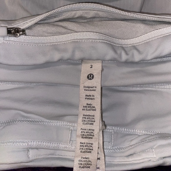 Lululemon Pace Rival White Skirt Size 2 Used *missing the logo* - Picture 4 of 5